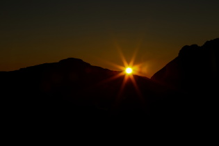 Couché de soleil sur le Piton des Neiges
